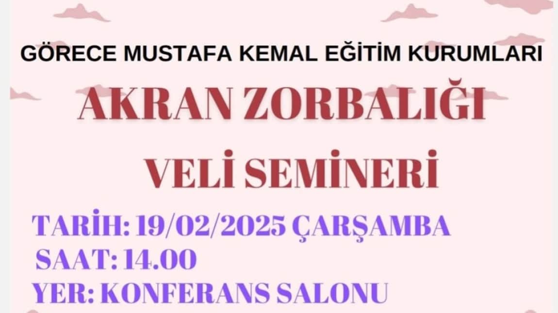 Akran Zorbalığı veli semineri 